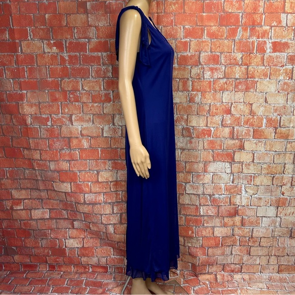 California Concepts Vintage 90’s Chiffon Tie Shoulder Maxi Dress - Picture 6 of 7